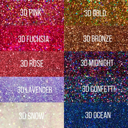 Premium Cosmetic Glitter - 3D Collection